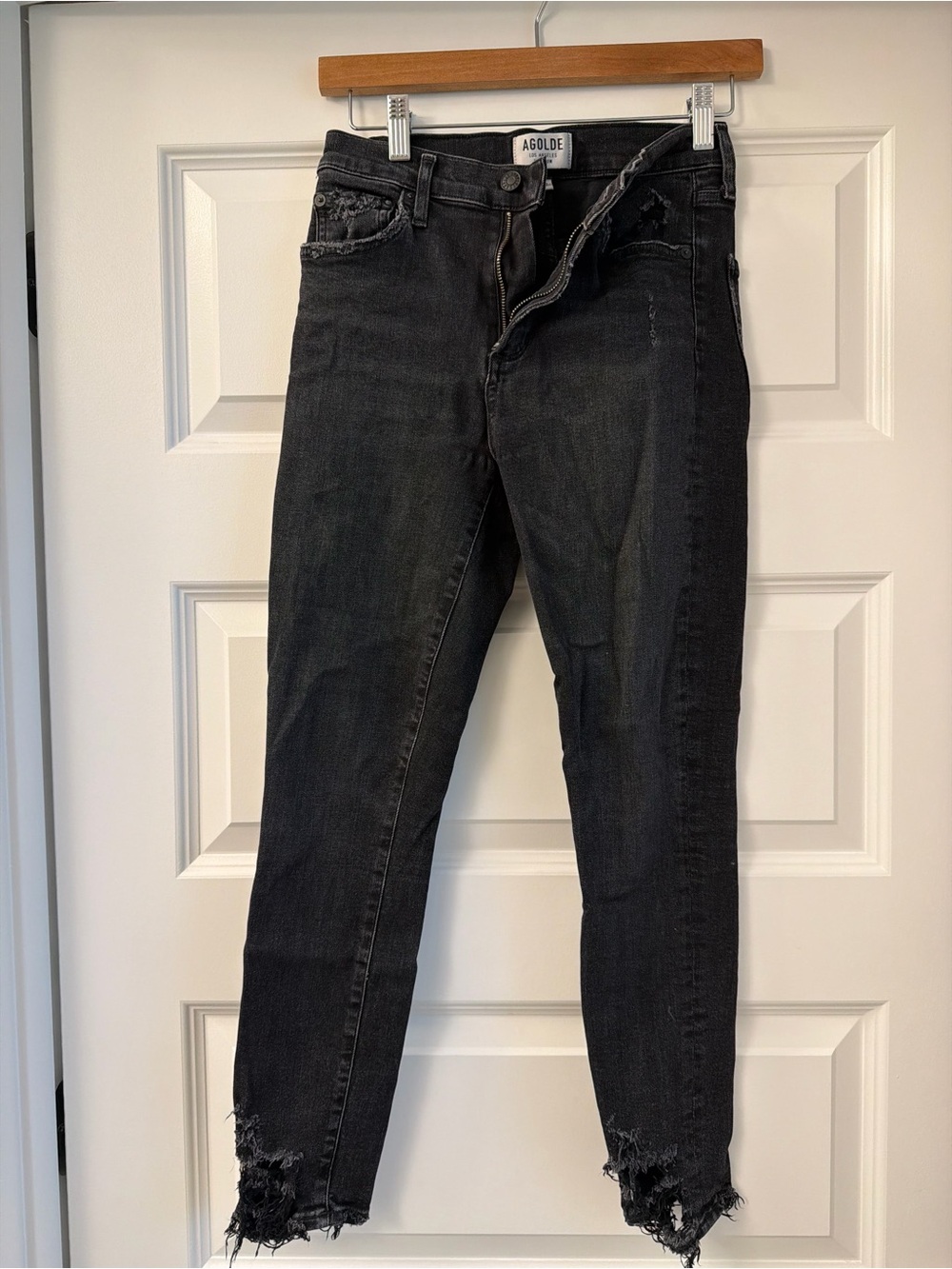 Agolde black skinny jeans